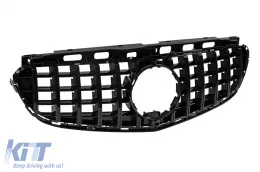 Grille type GT laqué noir adapté pour Mercedes E-Class W212 2014-2016-image-6146250