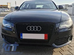 Grille type RS laqué noir adapté pour Audi A4 B8 berline, break 2008-2011-image-6145475