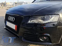 Grille type RS laqué noir adapté pour Audi A4 B8 berline, break 2008-2011-image-6145477