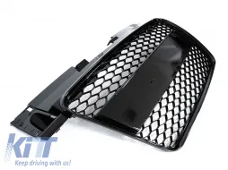 Grille type RS laqué noir adapté pour Audi TT 6J 2006-2014 sans emblème-image-6145556