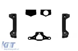 Grille type RS4 laqué noir adapté pour Audi A4 2015-2019 sans ouvertures pour capteurs de stationnement-image-6132360
