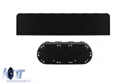 Grille type RS5 laqué noir adapté pour Audi A5 2011-2016 avec ouvertures pour capteurs de stationnement-image-6132349