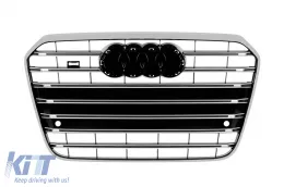 image-67-Grille type S6 chromé/noir adapté pour Audi A6 2011-2015 avec PDC