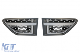 Grille Évents latéraux pour Rover Sport Facelift 09-13 L320 Autobiography Look Argent-image-6083934