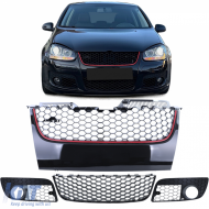 Grille without emblem + bumper grille set for VW Golf 5 GTI 03-09 - ODGV6024361
