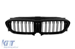 image-40-Grilles à double nervure de type M5 en laque noire adaptées pour BMW Série 5 G30 berline, G31 touring 2017-2020
