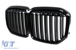 Grilles Calandre Centrale pour BMW X7 G07 2018-2022 Double Stripe M Design Noir-image-6105655