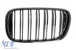 Grilles Calandre pour BMW Série 7 G11 G12 2015-2019 Double Stripe M Design Noir-image-6105673