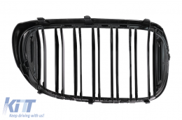 Grilles Calandre pour BMW Série 7 G11 G12 2015-2019 Double Stripe M Design Noir-image-6105676