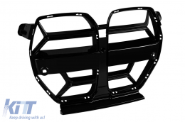 Grilles de type CS avec nervures simples laquées en noir adaptées pour BMW M4 G82 après 2021-image-6237036