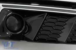 Grilles inférieures pare-chocs ACC côté pour Audi A4 B9 16-18 RS4 Look argent-image-6067968
