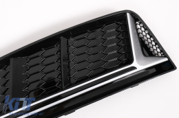 Grilles inférieures pare-chocs Côté pour Audi A4 B9 2016-2018 RS4 Look-image-6067974