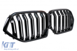 Grilles Rein Calandre pour BMW X6 G06 2019+ Double rayure M Design Noir-image-6105648