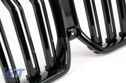 Grilles Rein Calandre pour BMW X6 G06 2019+ Double rayure M Design Noir-image-6105649