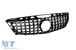 GT-Typ Chrom/Schwarz Kühlergrill-Set und Mittelgrill im Stoßfänger geeignet für Mercedes CLS C218 2011-2014 ausgestattet mit A Design Sportstoßfänger-image-6148064