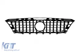 GT-Typ Chrom/Schwarz Kühlergrill-Set und Mittelgrill im Stoßfänger geeignet für Mercedes CLS C218 2011-2014 ausgestattet mit A Design Sportstoßfänger-image-6148065