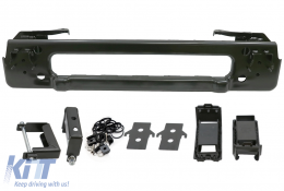 Булбар / Ролбар Guard подходящ за Mercedes G-Class Facelift W463 W464 G63 (2018-up) Stainless Steel Piano Black-image-6073322