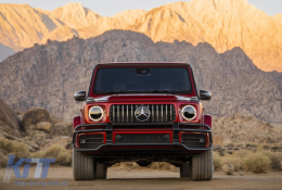 Булбар / Ролбар Guard подходящ за Mercedes G-Class Facelift W463 W464 G63 (2018-up) Stainless Steel Piano Black-image-6073323