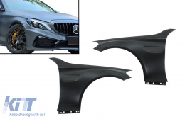 Guardabarros delanteros para Mercedes Clase C W205 S205 C205 A205 2014-2020 C63 Look-image-6070403