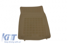 Gummi Auto Fußmatten Beige für BMW X3 E83 04-10 Erhöhte Kante Geruchsfrei-image-6004115