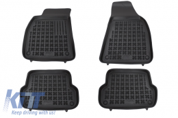 image-23-Gummi Bodenmatte Schwarz für AUDI A4 B6 B7 11.2000-10.2007 Geruchsfrei 3 cm Rand