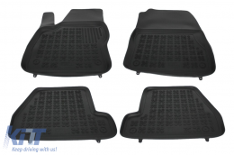 Gummi-Fußmatte Schwarz für Ford Focus 3 11-18 geruchsneutraler erhöhter Rand gewidmet-image-5999146