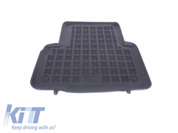 Gummi-Fußmatte Schwarz für Hyundai IX35 10-15 Dedizierter geruchloser erhöhter Rand-image-5999942