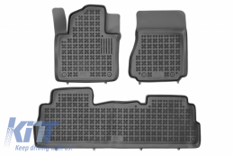 image-39-Gummi Fußmatten Schwarz für Nissan NV200 2009- Geruchsfrei 3cm Rand erhöht