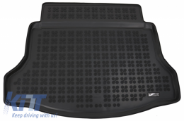 image-39-Gummi-Kofferraummatte Schwarz für Honda CIVIC X 2017+ Hatchback Geruchlos Erhöhter Rand