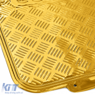 Gummifußmatten-Set 4 Stück Aluminium-Rautenmuster Universal Chrom Gold-image-6197070