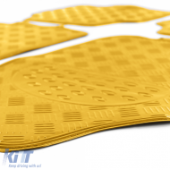 Gummifußmatten-Set 4 Stück Aluminium-Rautenmuster Universal Chrom Gold-image-6197073