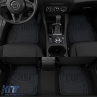 Gummifußmatten-Set schwarz universell geeignet für Autos und Vans-image-6197857