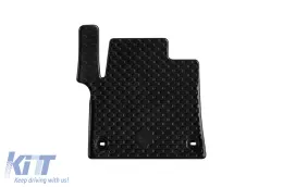 Gummimatten Gumarny Zubri geeignet für Citroen Jumpy, Space Tourer, Peugeot Expert, Traveller, Toyota Proace, Proace Verso nach 2016, Opel Vivaro nach 2019, mit ovalen Clips, 3-teiliges Set, schwarze -image-6254411