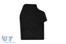Gummimatten Gumarny Zubri geeignet für Citroen Jumpy, Space Tourer, Peugeot Expert, Traveller nach 2016 mit runden Clips, 3-teiliges Set, schwarze Farbe-image-6254417