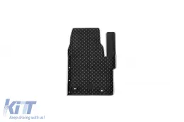 Gummimatten Gumarny Zubri geeignet für Ford Transit Custom nach 2022, Volkswagen T7 Transporter nach 2024, 3-teiliges Set, schwarze Farbe-image-6254805