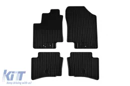 Gummimatten Gumarny Zubri geeignet für Hyundai i20 2009-2014, 4-teiliges Set, schwarze Farbe-image-6251765