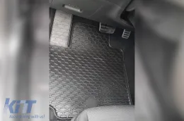 Gummimatten Gumarny Zubri geeignet für Hyundai Kona, Kona HeV 2018-2023, 4-teiliges Set, schwarze Farbe-image-6252232