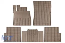image-20-Gummimatten Gumarny Zubri geeignet für Mercedes G-Klasse W463 1990-2018 mit langem Radstand, 5-teiliges Set, beige Farbe