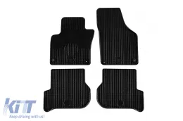 image-78-Gummimatten Gumarny Zubri geeignet für Volkswagen Golf Plus 2004-2009 mit runden Clips, 4-teiliges Set, schwarze Farbe