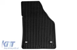 Gummimatten Gumarny Zubri geeignet für Volkswagen Caddy 2003-2019, mit ovalen Clips, 4-teiliges Set, schwarze Farbe-image-6251434