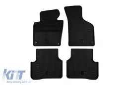 image-67-Gummimatten Gumarny Zubri geeignet für Volkswagen Passat B6, B7 2005-2014, CC 2008-2017, Alltrack nach 2012 mit runden Clips, 4-teiliges Set, schwarze Farbe