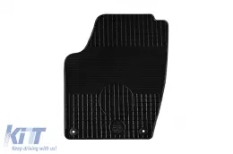 Gummimatten Gumarny Zubri geeignet für Volkswagen Polo 2001-2009 mit runden Clips, 4-teiliges Set, schwarze Farbe-image-6254160