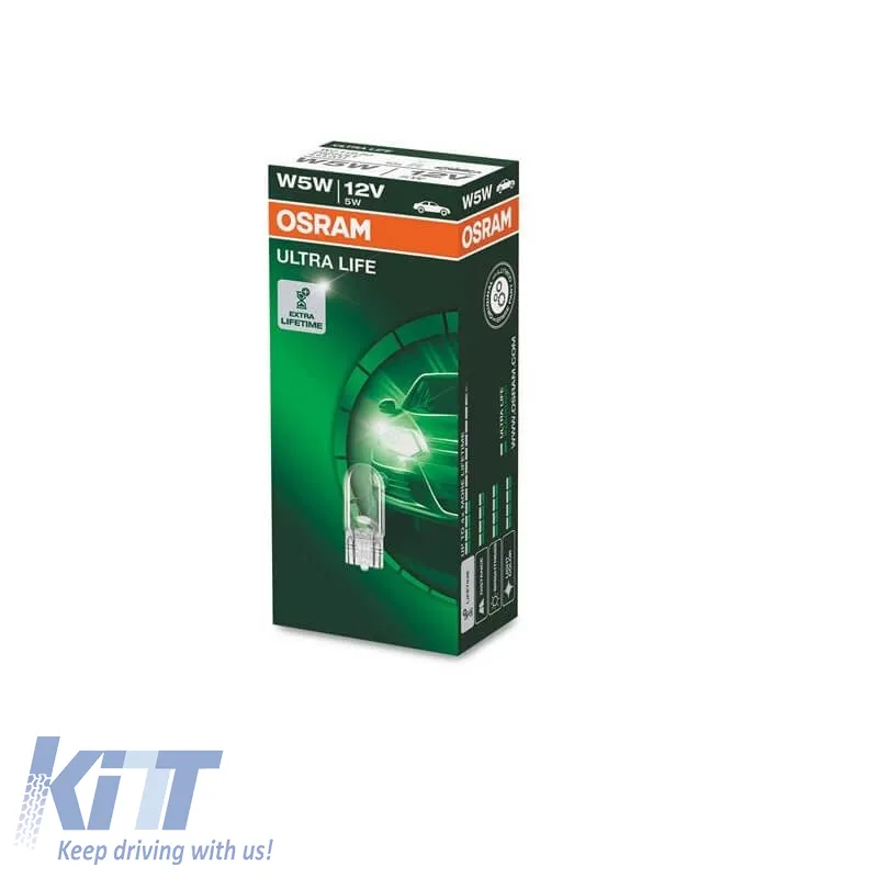 Halogen Bulb T10 W5W 12V W2.1x9.5D Ultra Life Osram 2825ULT 1 Piece