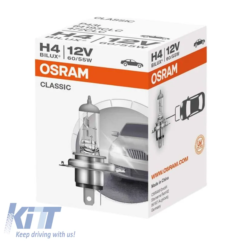 Halogen Headlight Lamp H4 12V 60/55w P43T Classic Line Osram 64193CLC 1 pc