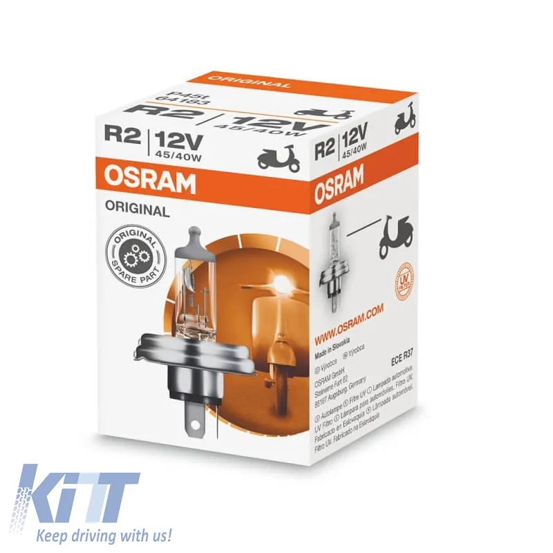 Halogen Headlight Lamp R2 12V 45/40w Osram 64183 1pc