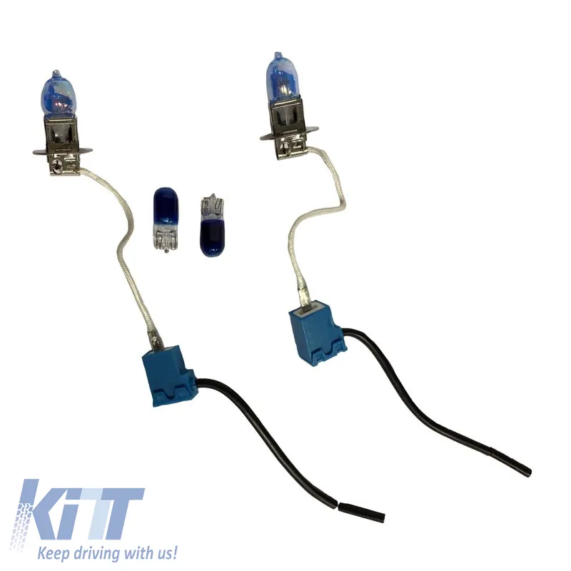 Halogen Headlight Lamps H3 12V 55w HOD Laser Blue 2pcs
