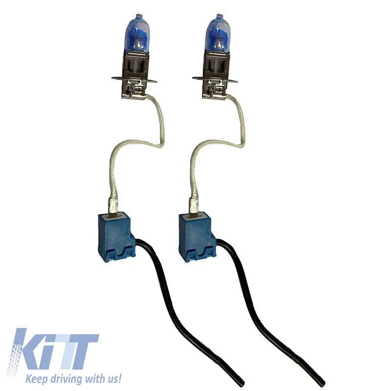 Halogen Headlight Lamps H3 12V 55w HOD Laser Blue 2pcs