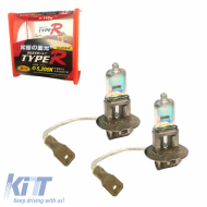 Halogen Headlight Lamps H3 12V 55w Rainbow Blue Type-R TR-9102B 2pcs