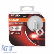 Halogen Headlight Lamps H7 12V 55w Night Braker Silver Osram 64210NBS-HCB 2pcs-image-6298514