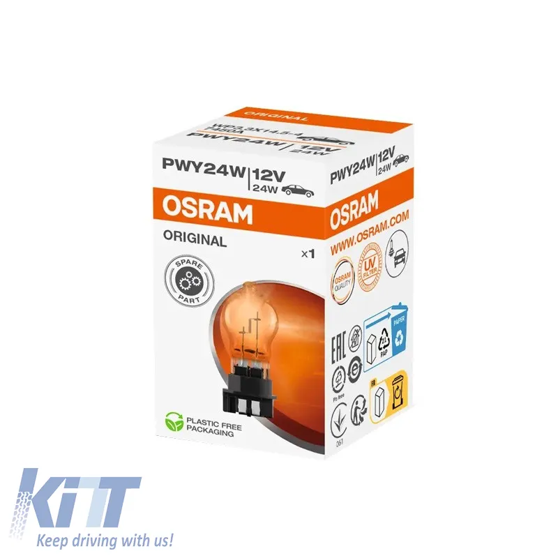 Halogen Lamp ΡWY24W WP3.3X14.5-4 12volt 24 watt Osram Original 7450A 1pc